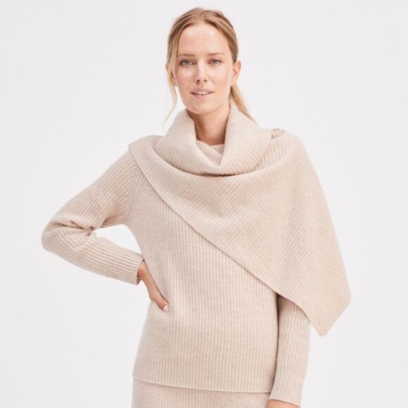 Nwt Talbots haven well within 100% cashmere‎ shawl sweater women’s size M - Picture 1 of 6